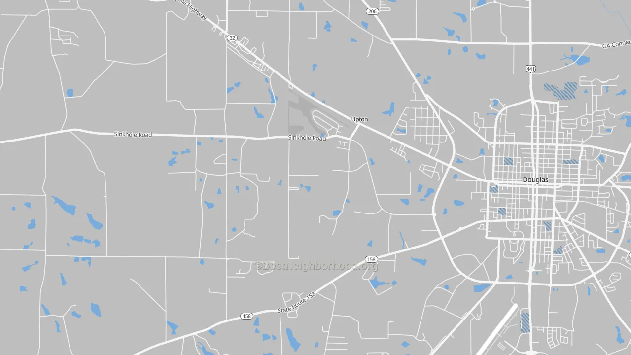 Transit Grade map of Upton, GA
