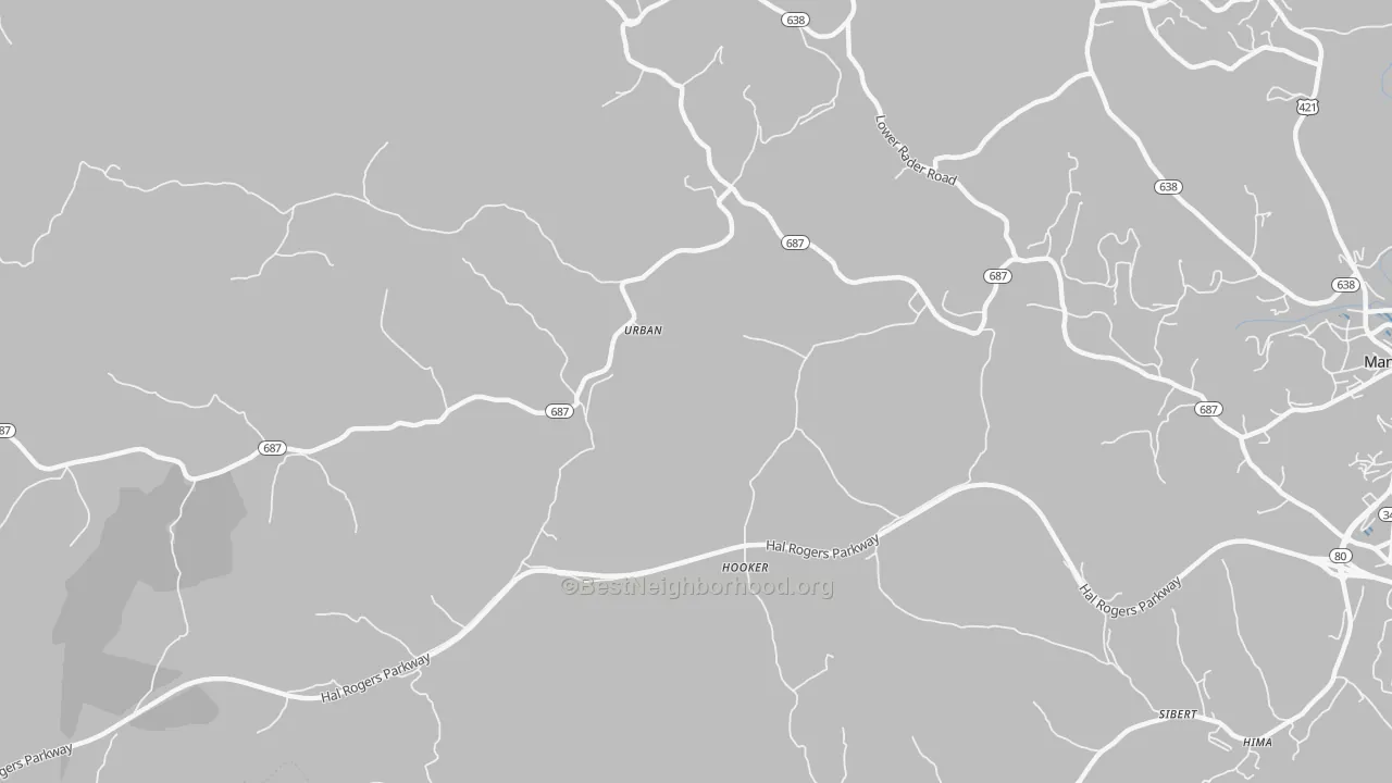Transit Grade map of Urban, KY