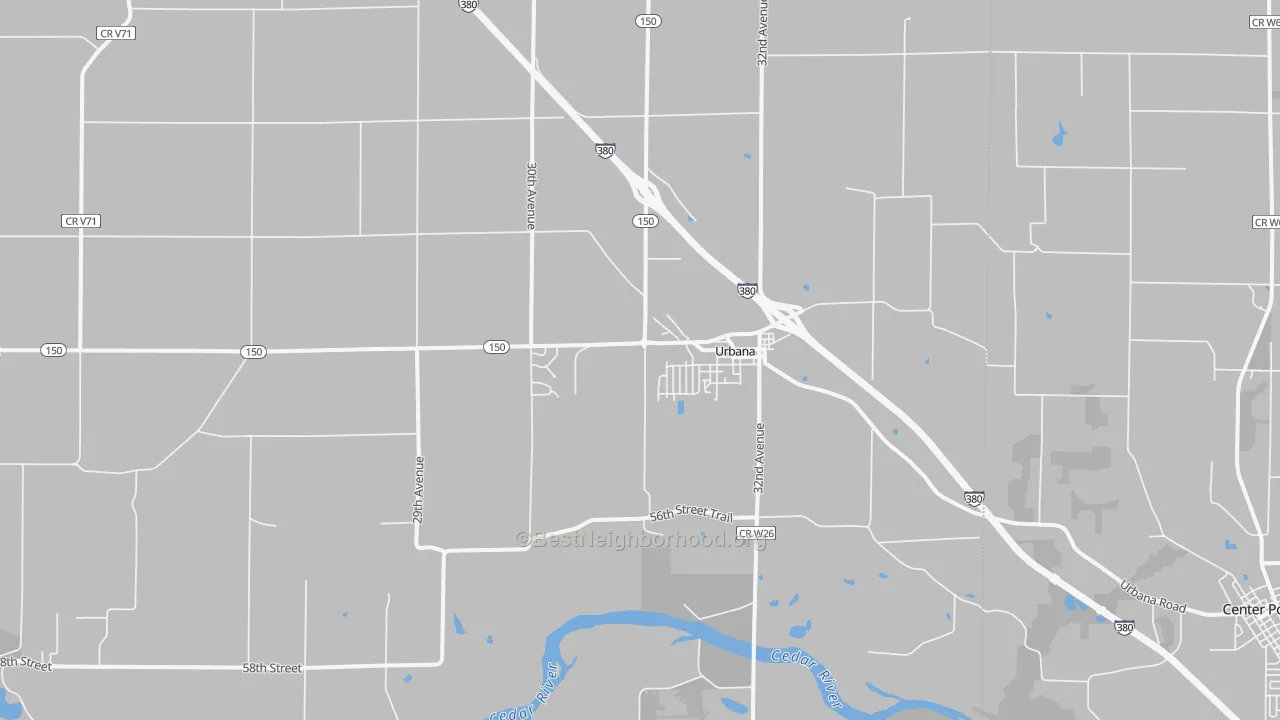 Transit Grade map of Urbana, IA