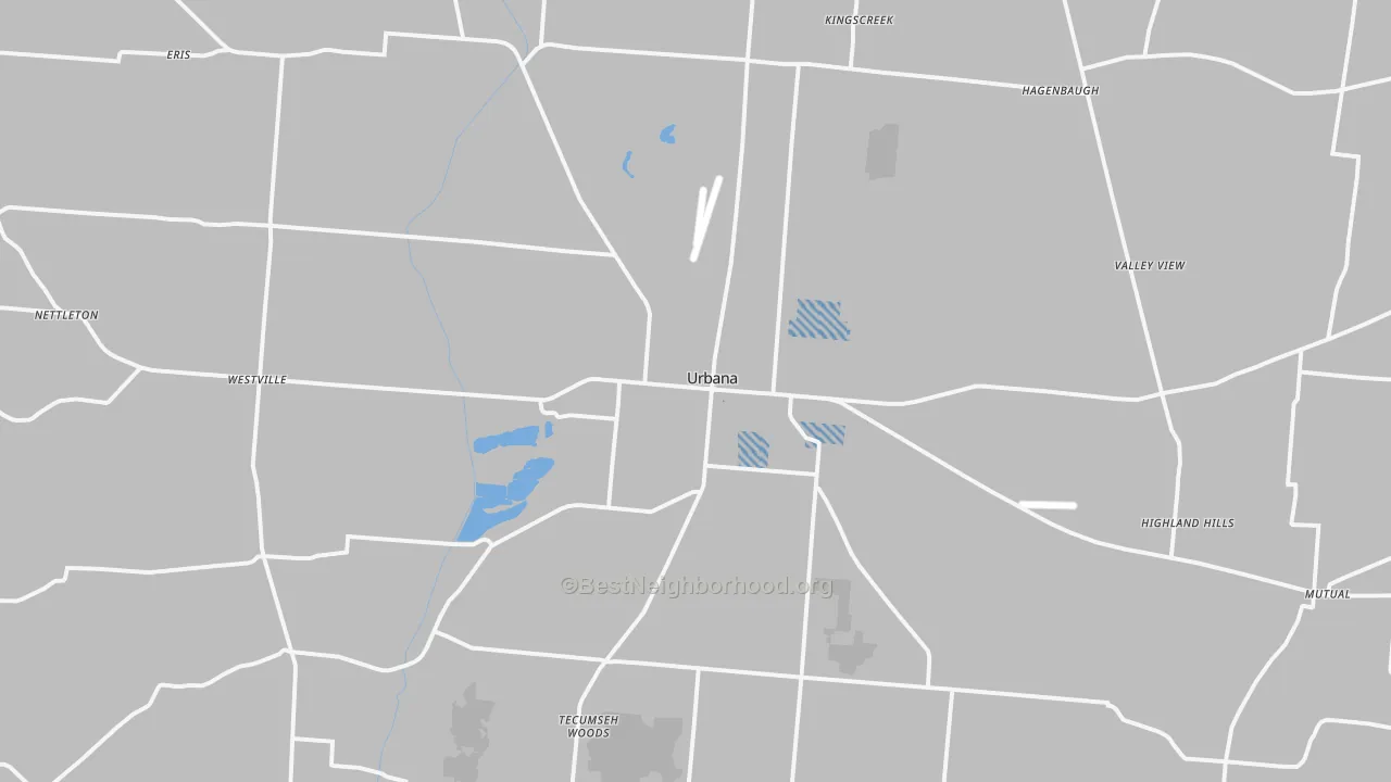 Transit Grade map of Urbana, OH