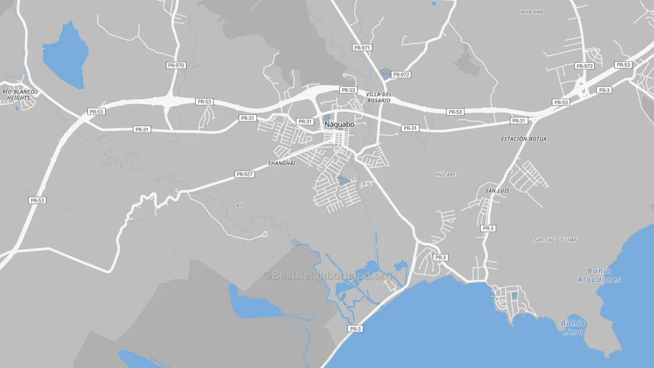 Transit Grade map of Urbanizacion Diplo, Naguabo, PR