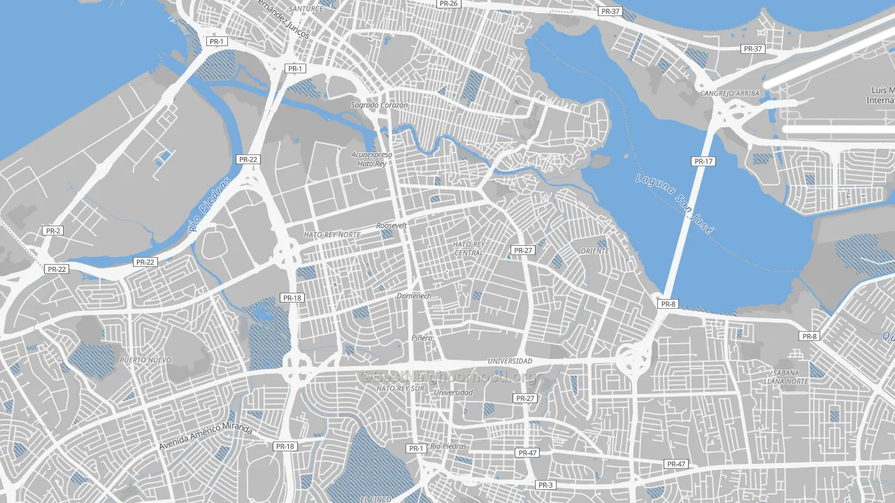 Transit Grade map of Urbanizacion Floral Park, San Juan, PR