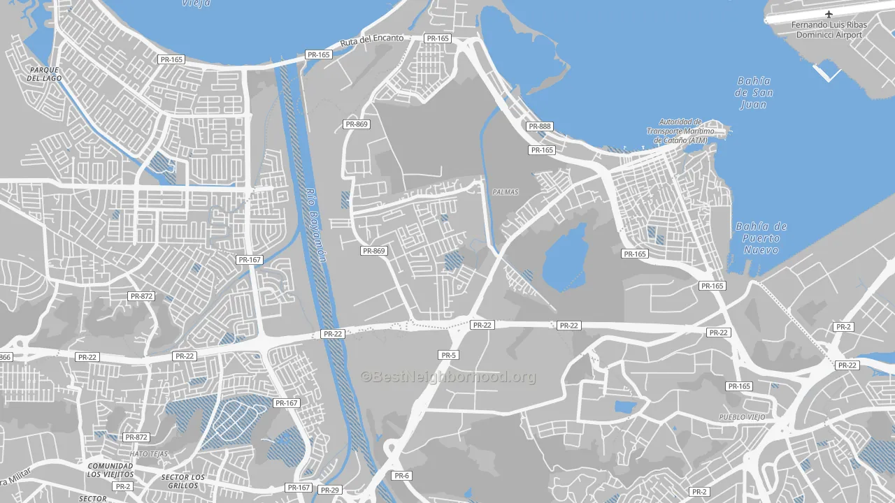 Transit Grade map of Urbanizacion Las Vegas, Catano, PR