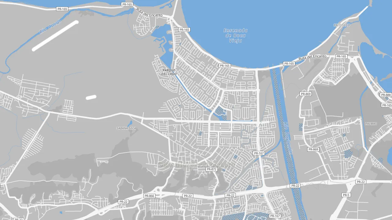 Transit Grade map of Urbanizacion Levittown Lakes, Toa Baja, PR