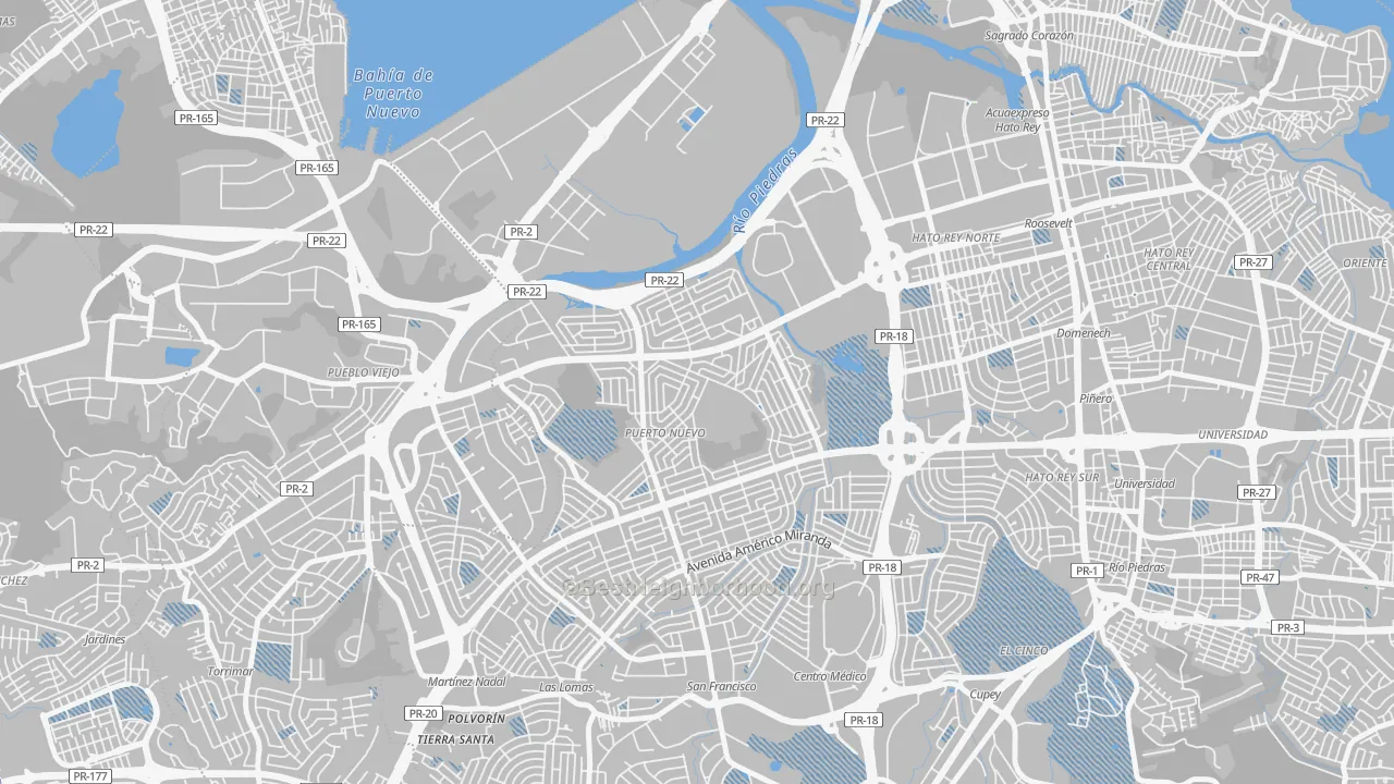 Transit Grade map of Urbanizacion Puerto Nuevo, San Juan, PR