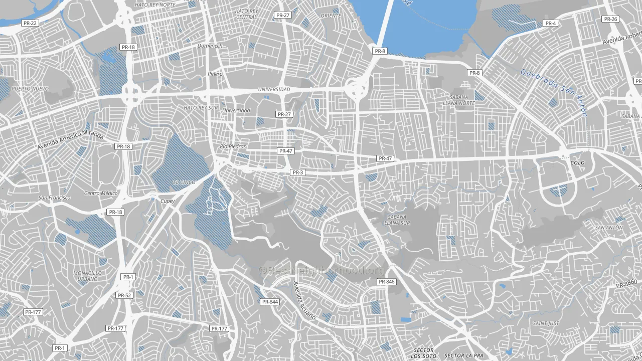 Transit Grade map of Urbanizacion San Agustin, San Juan, PR