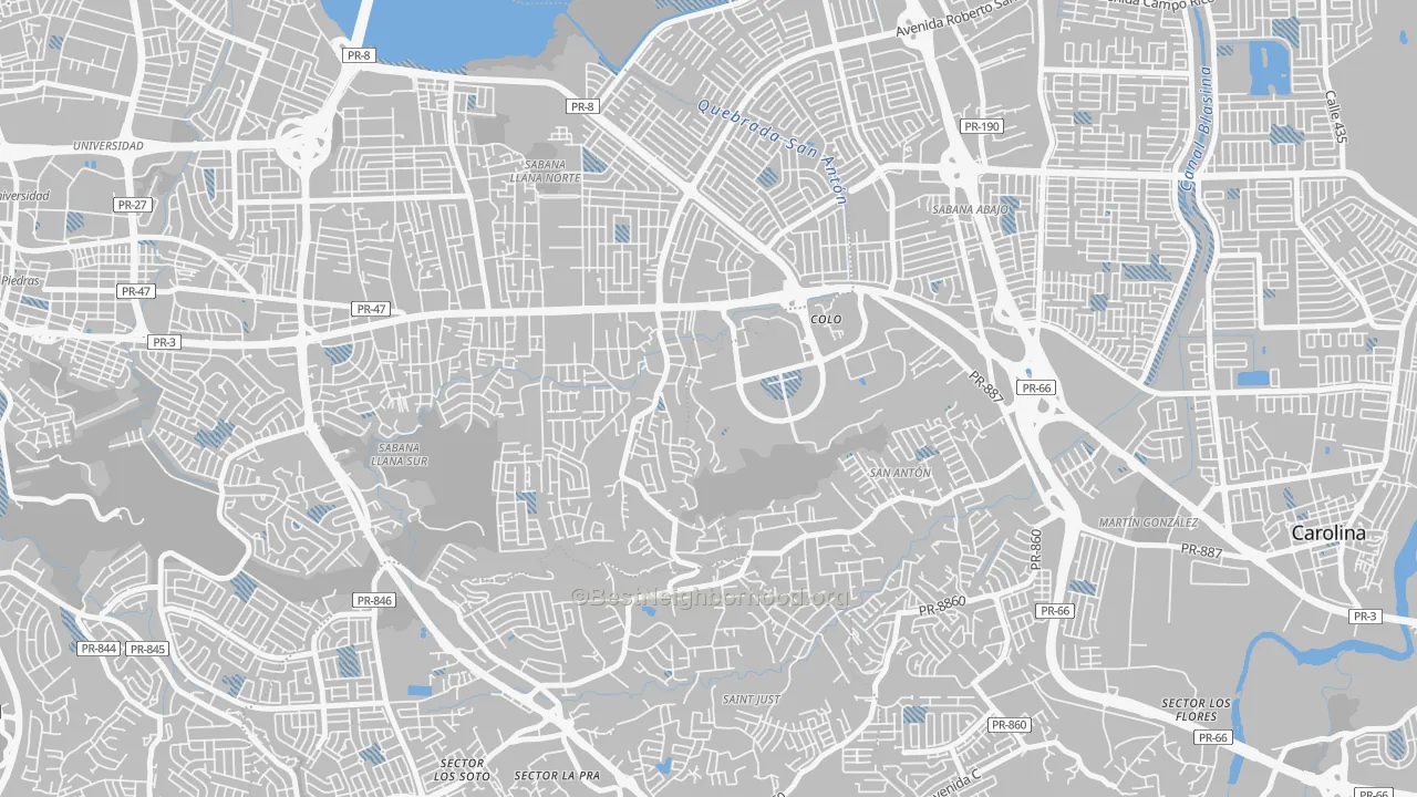 Transit Grade map of Urbanizacion San Martin, San Juan, PR