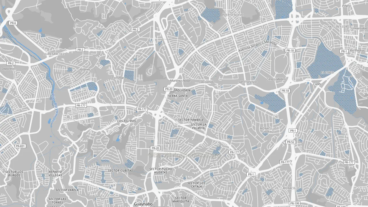 Transit Grade map of Urbanizacion Santiago Iglesias, San Juan, PR