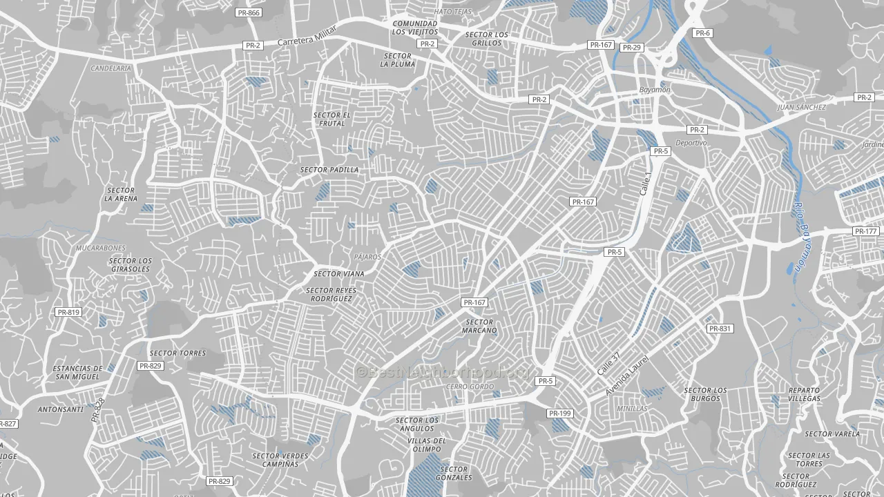 Transit Grade map of Urbanizacion Sierra Linda, Bayamon, PR