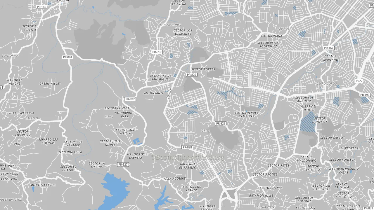 Transit Grade map of Urbanizacion Toa Alta Hts, Toa Alta, PR