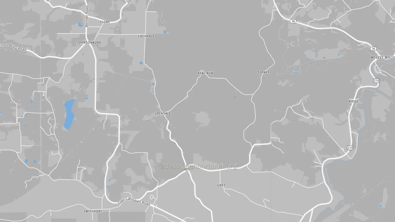 Transit Grade map of Urey, PA