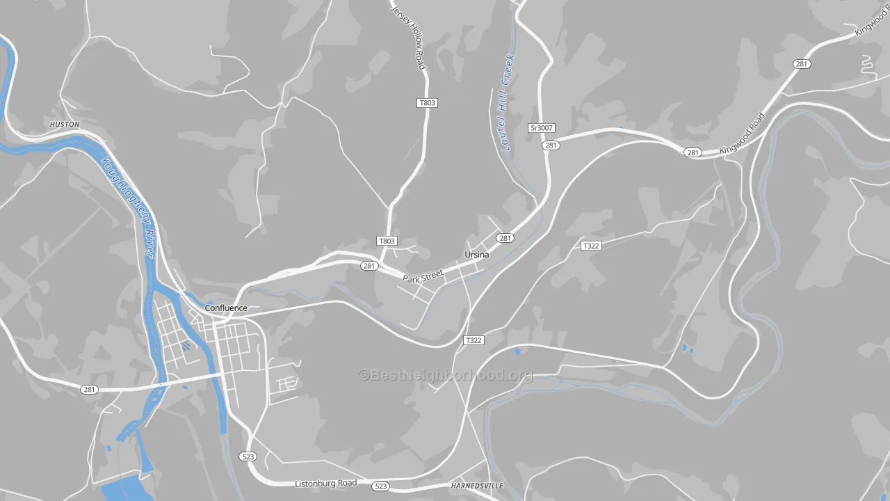 Transit Grade map of Ursina, PA