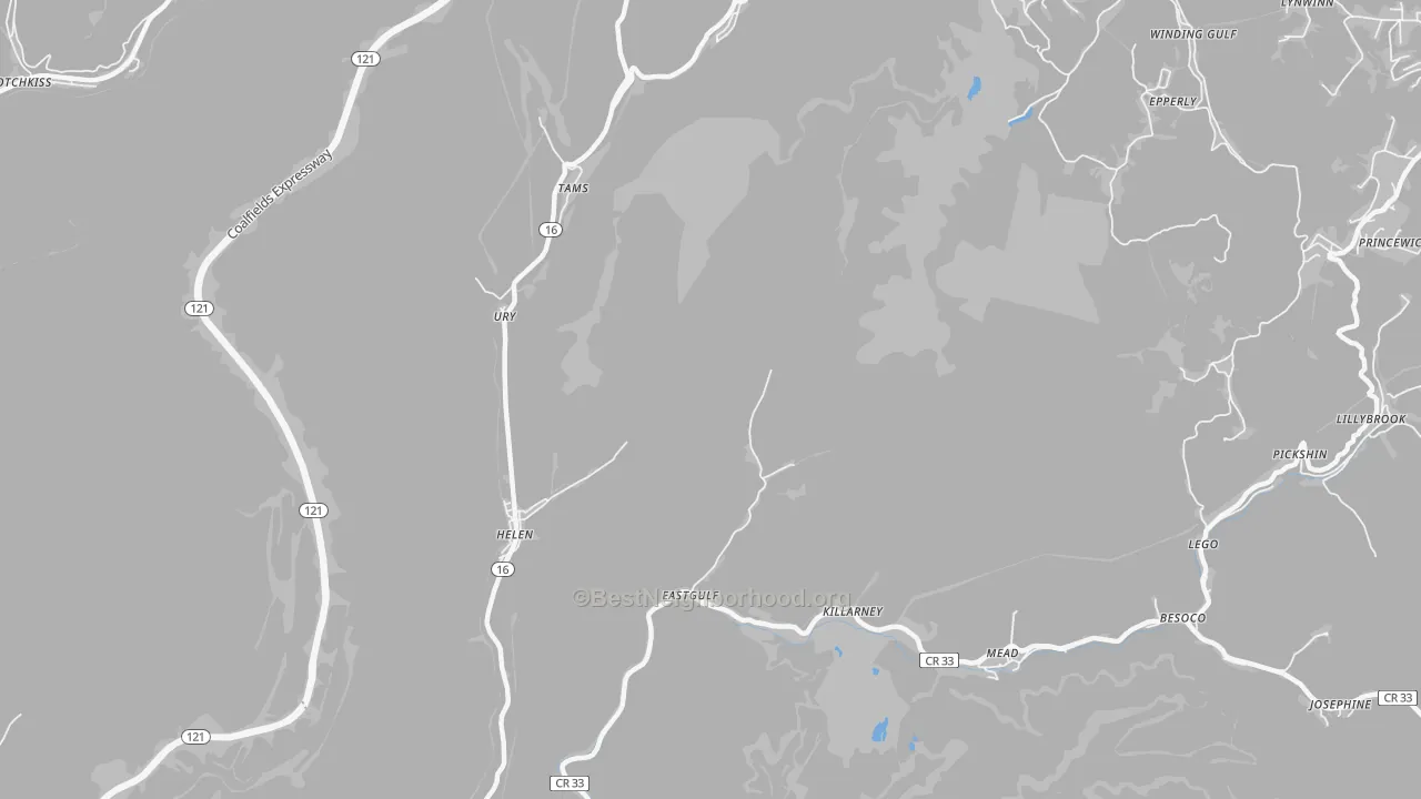 Transit Grade map of Ury, WV