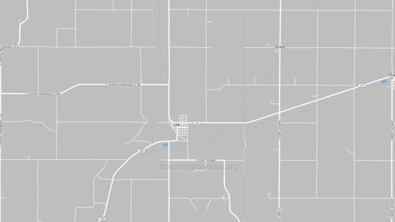 Transit Grade map of Ute, IA