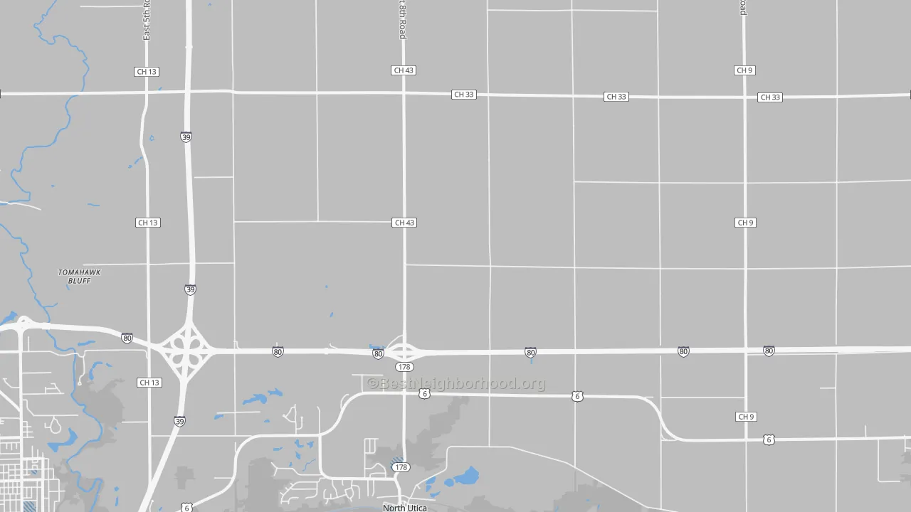 Transit Grade map of Utica, IL