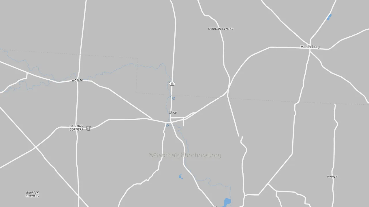 Transit Grade map of Utica, OH