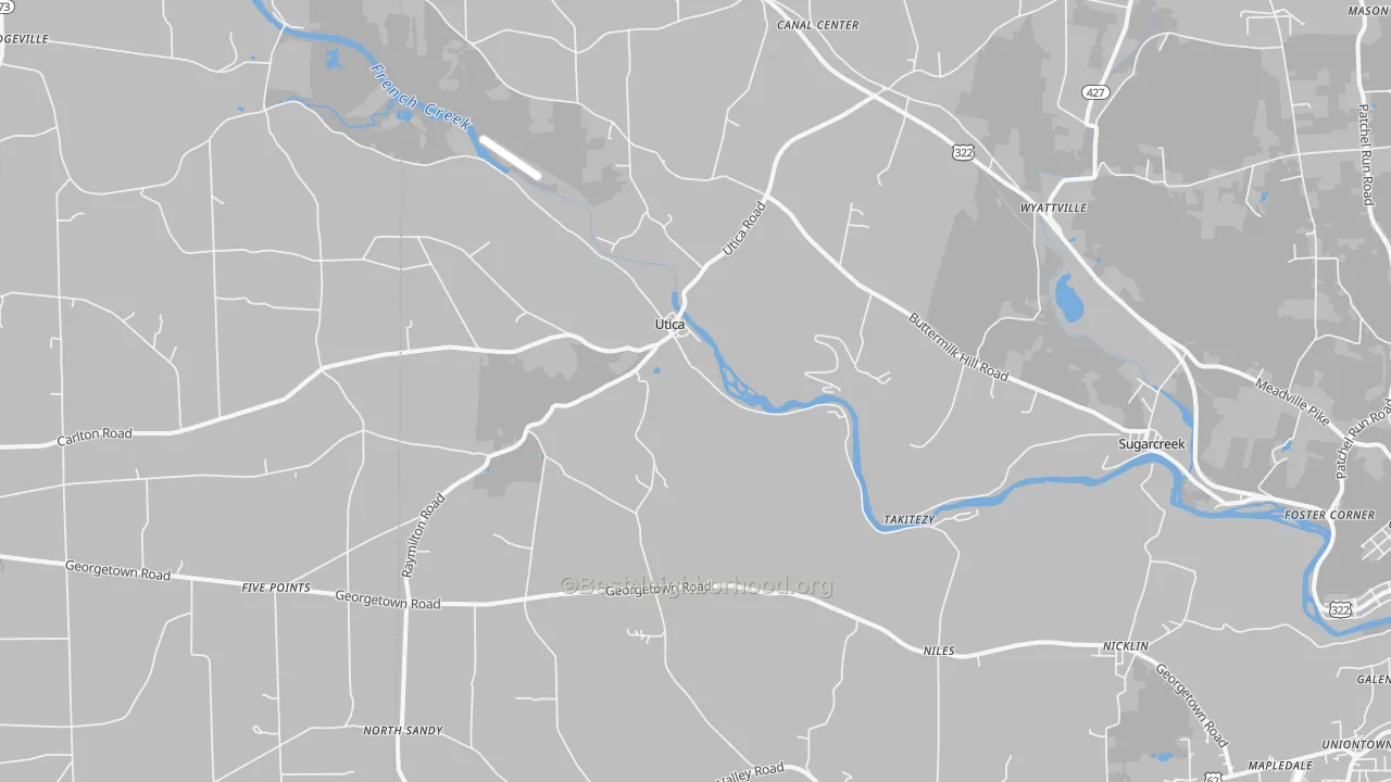 Transit Grade map of Utica, PA
