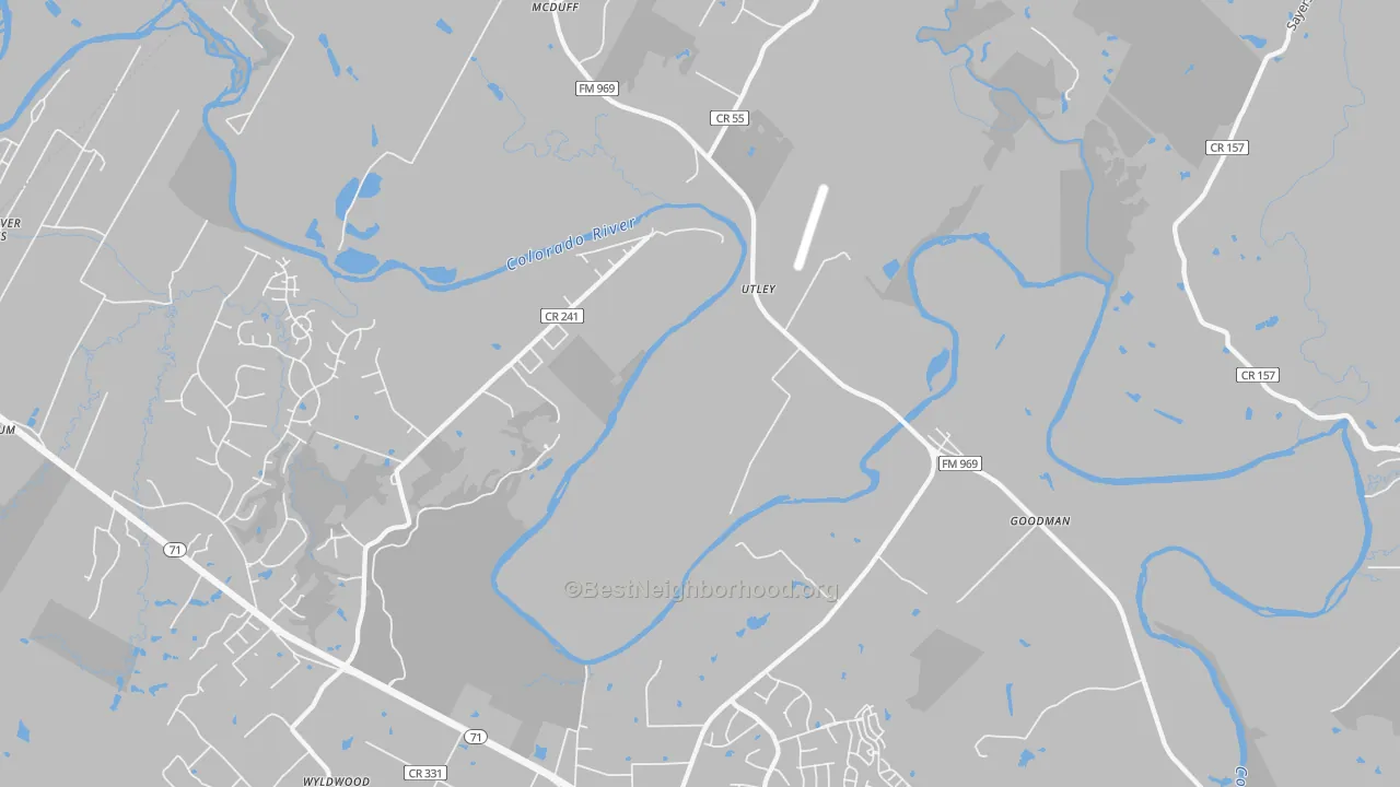 Transit Grade map of Utley, TX