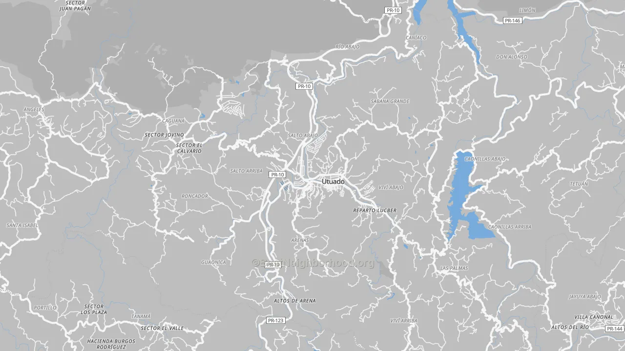 Transit Grade map of Utuado Municipio, PR