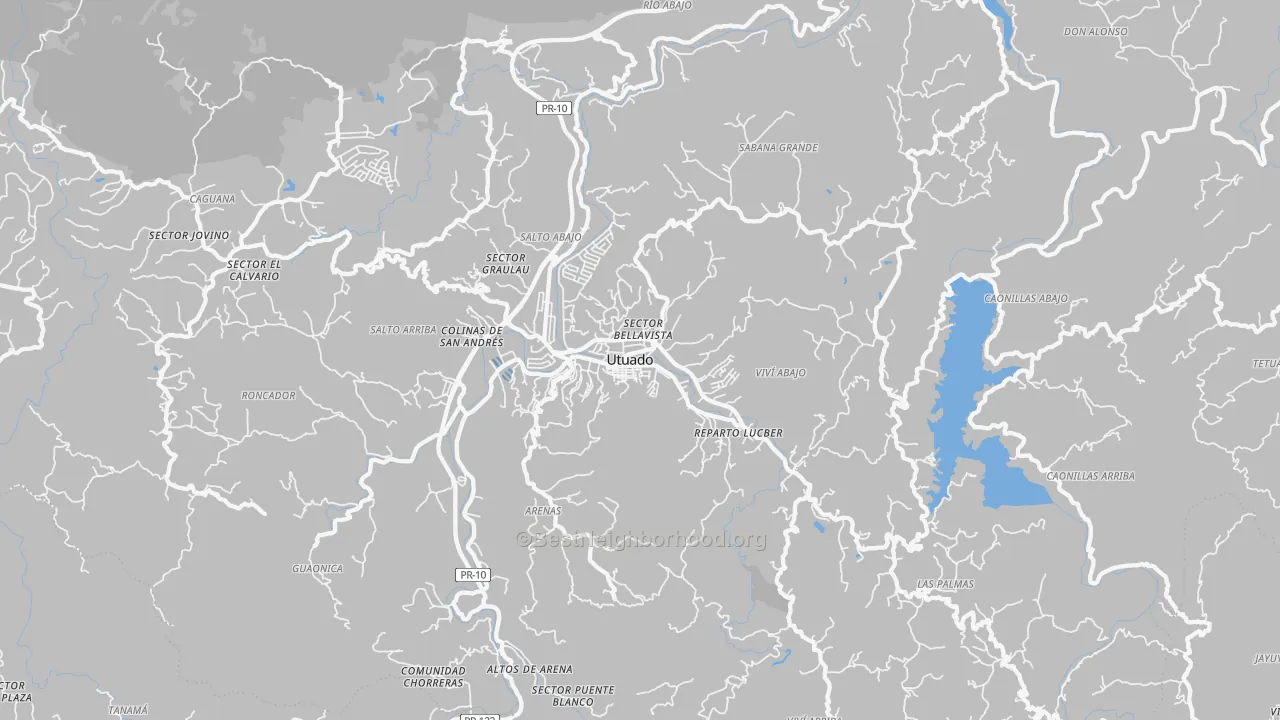Transit Grade map of Utuado, PR