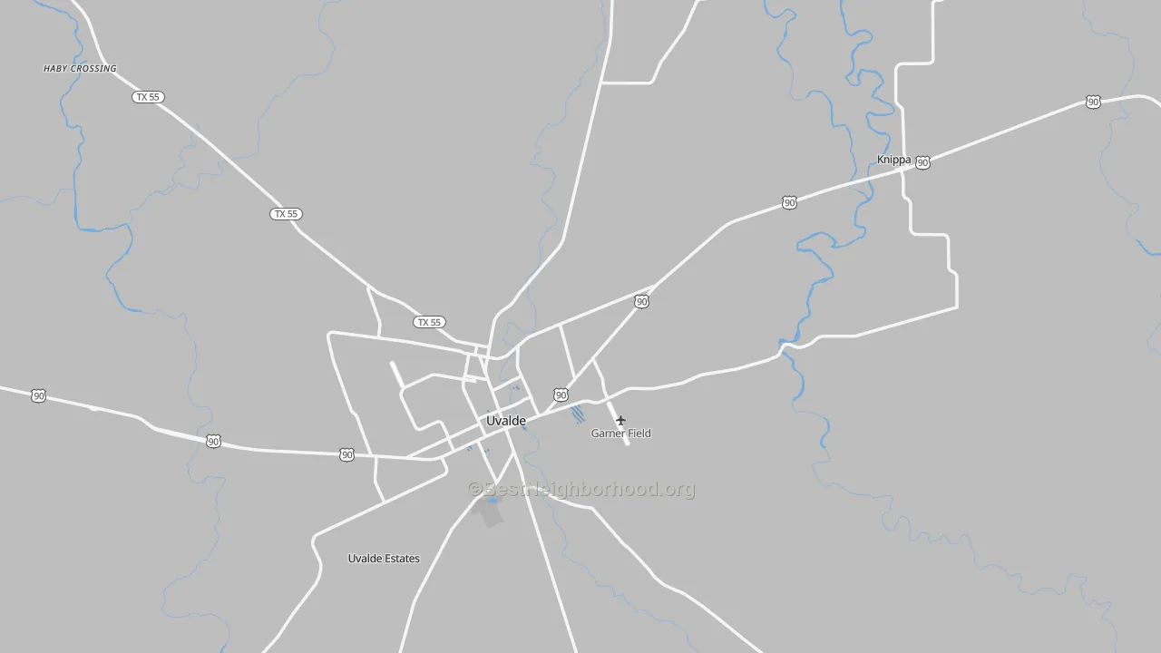 Transit Grade map of Uvalde County, TX