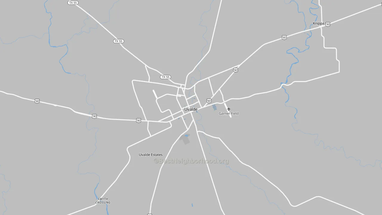 Transit Grade map of Uvalde, TX