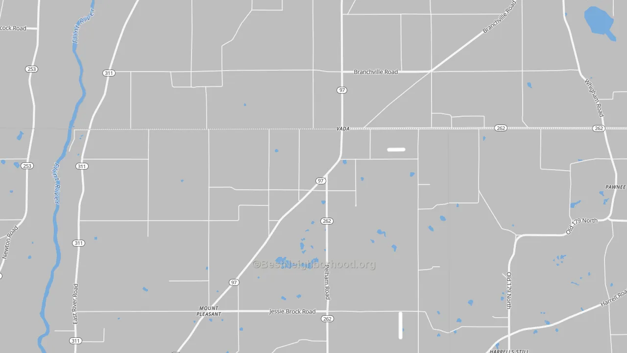 Transit Grade map of Vada, GA