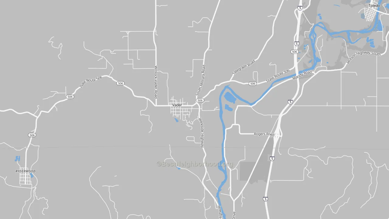 Transit Grade map of Vader, WA