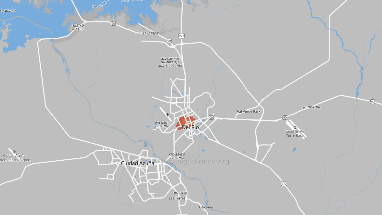 Transit Grade map of Val Verde County, TX