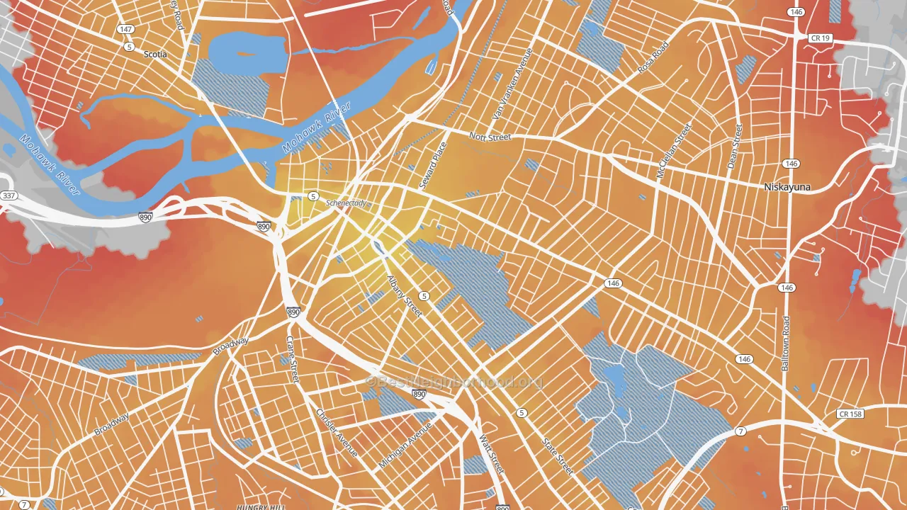 Transit Grade map of Vale and Eastern Avenue, Schenectady, NY