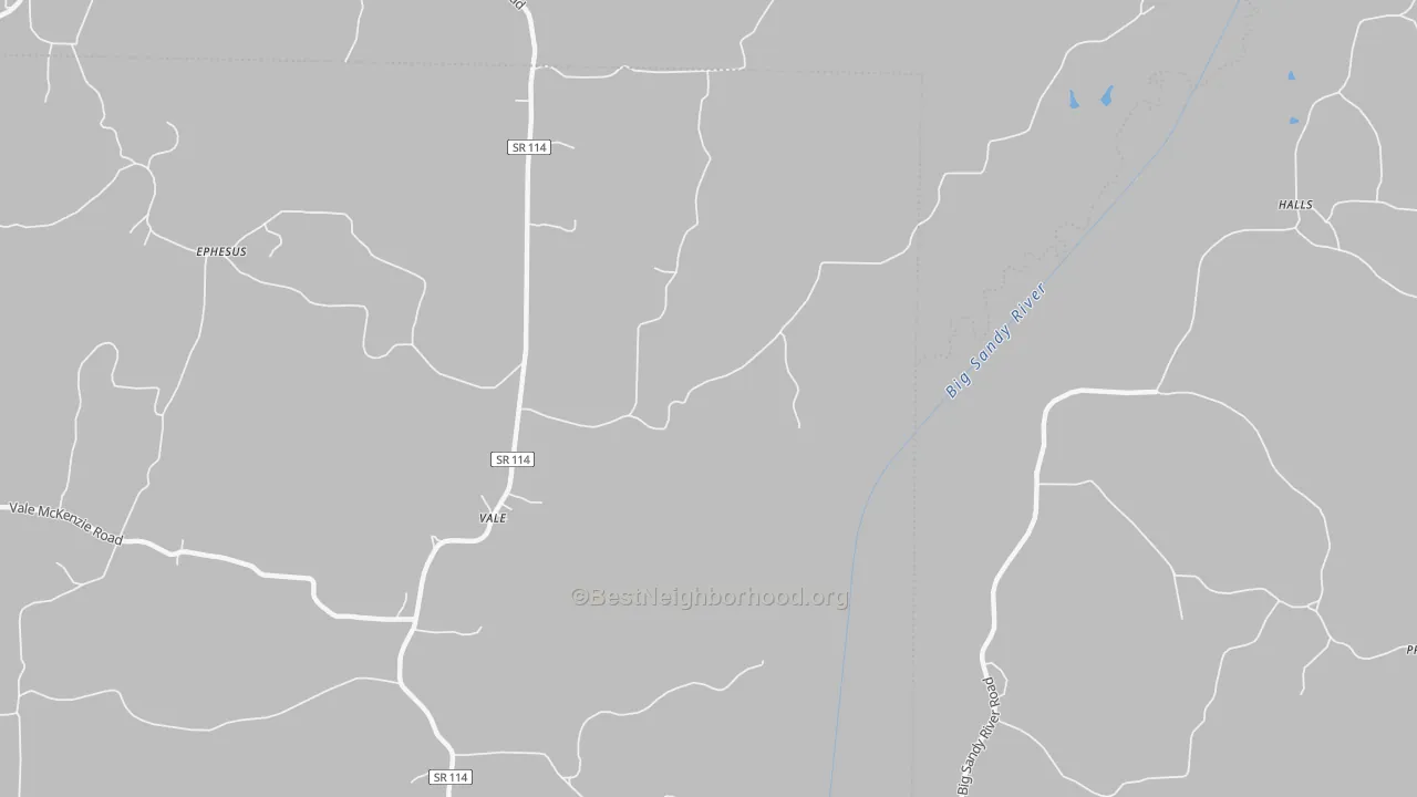 Transit Grade map of Vale, TN