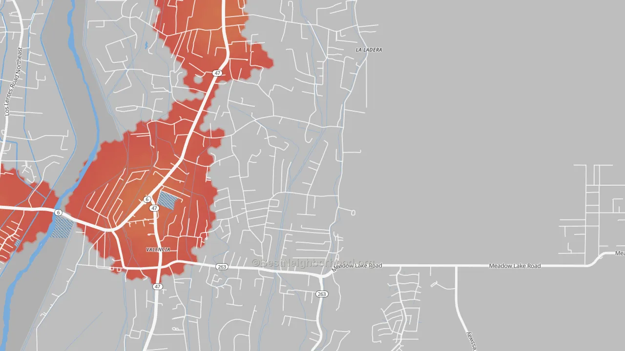 Transit Grade map of Valencia, NM