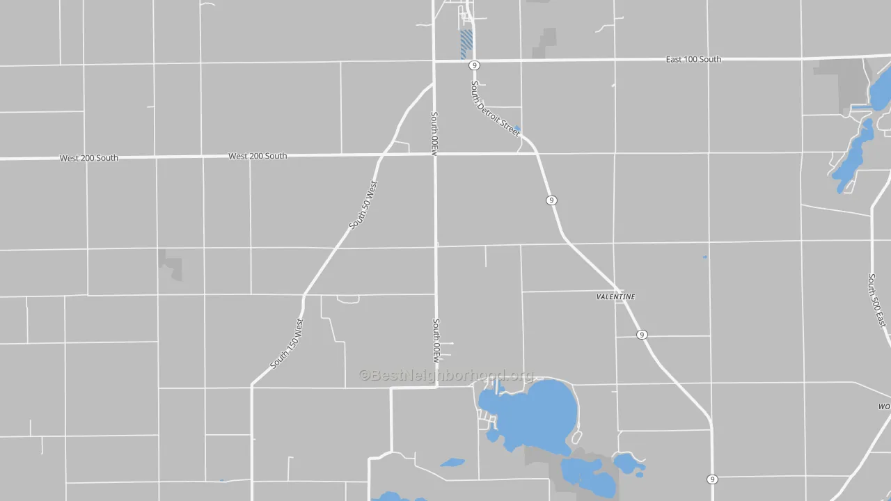 Transit Grade map of Valentine, IN