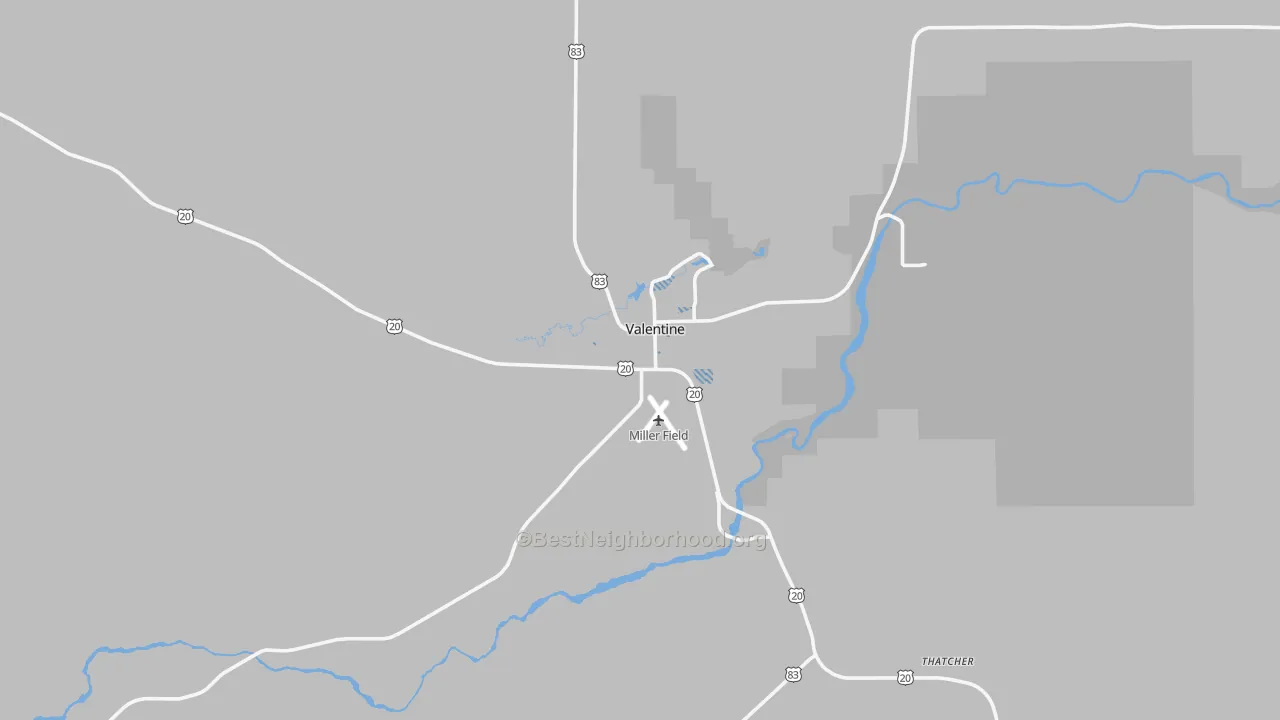 Transit Grade map of Valentine, NE