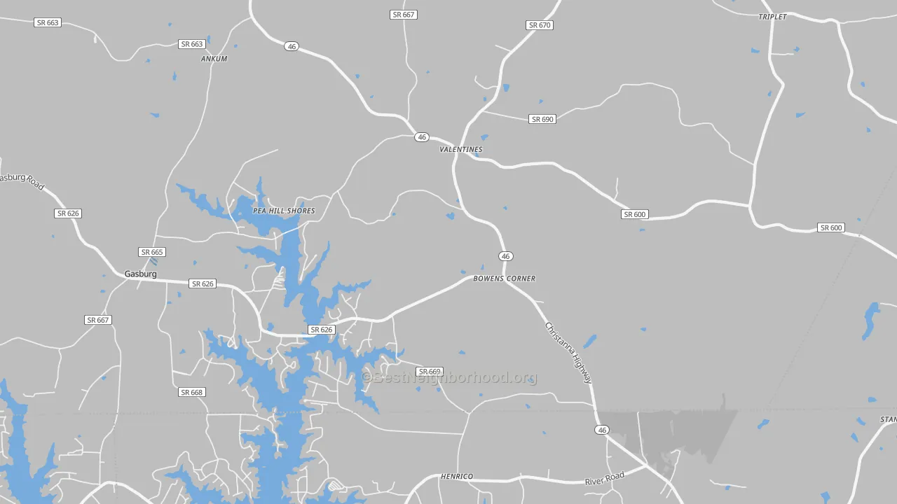 Transit Grade map of Valentines, VA