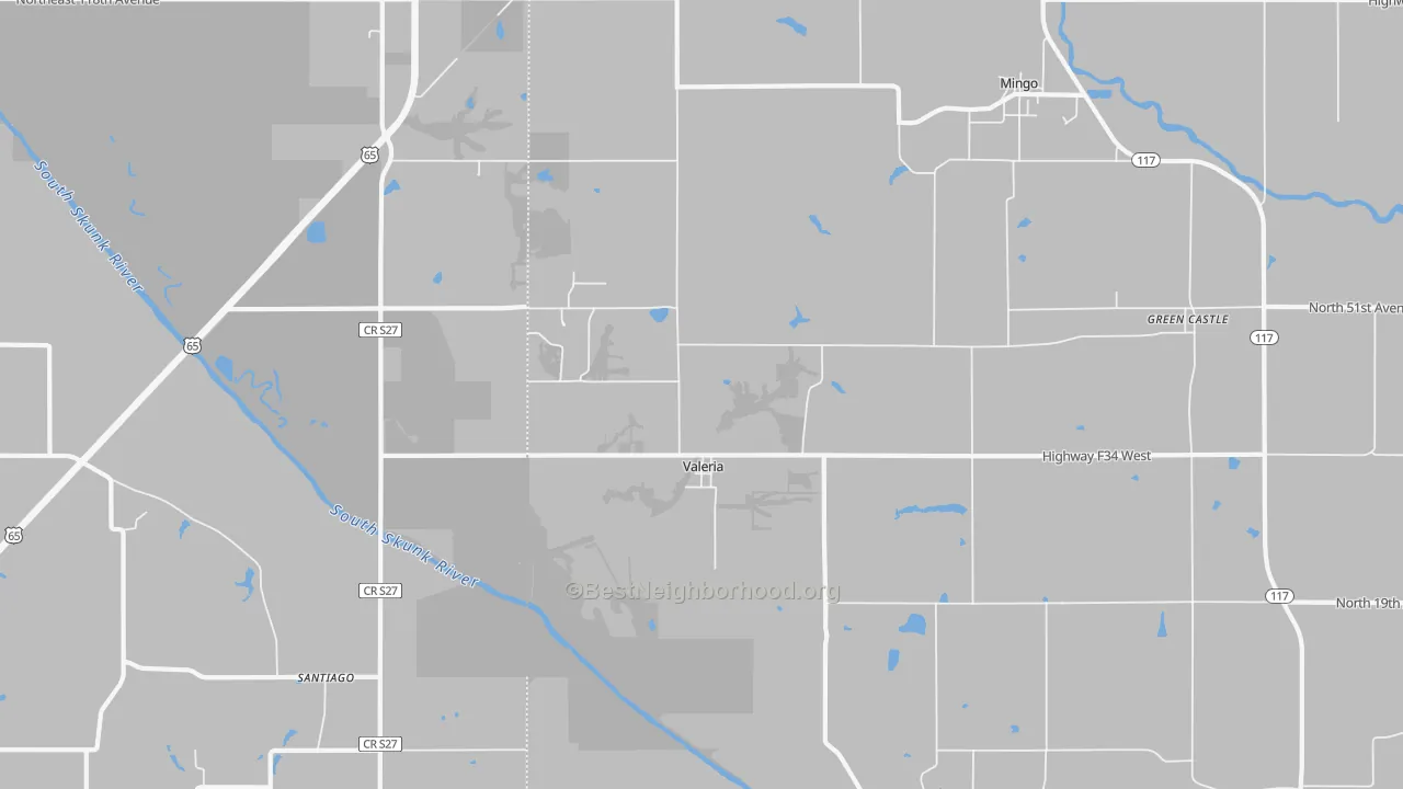 Transit Grade map of Valeria, IA