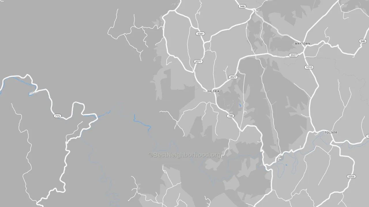 Transit Grade map of Valeria, KY