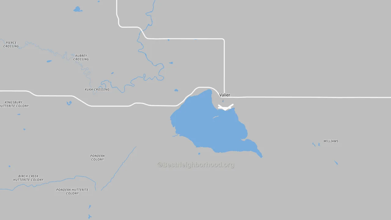 Transit Grade map of Valier, MT