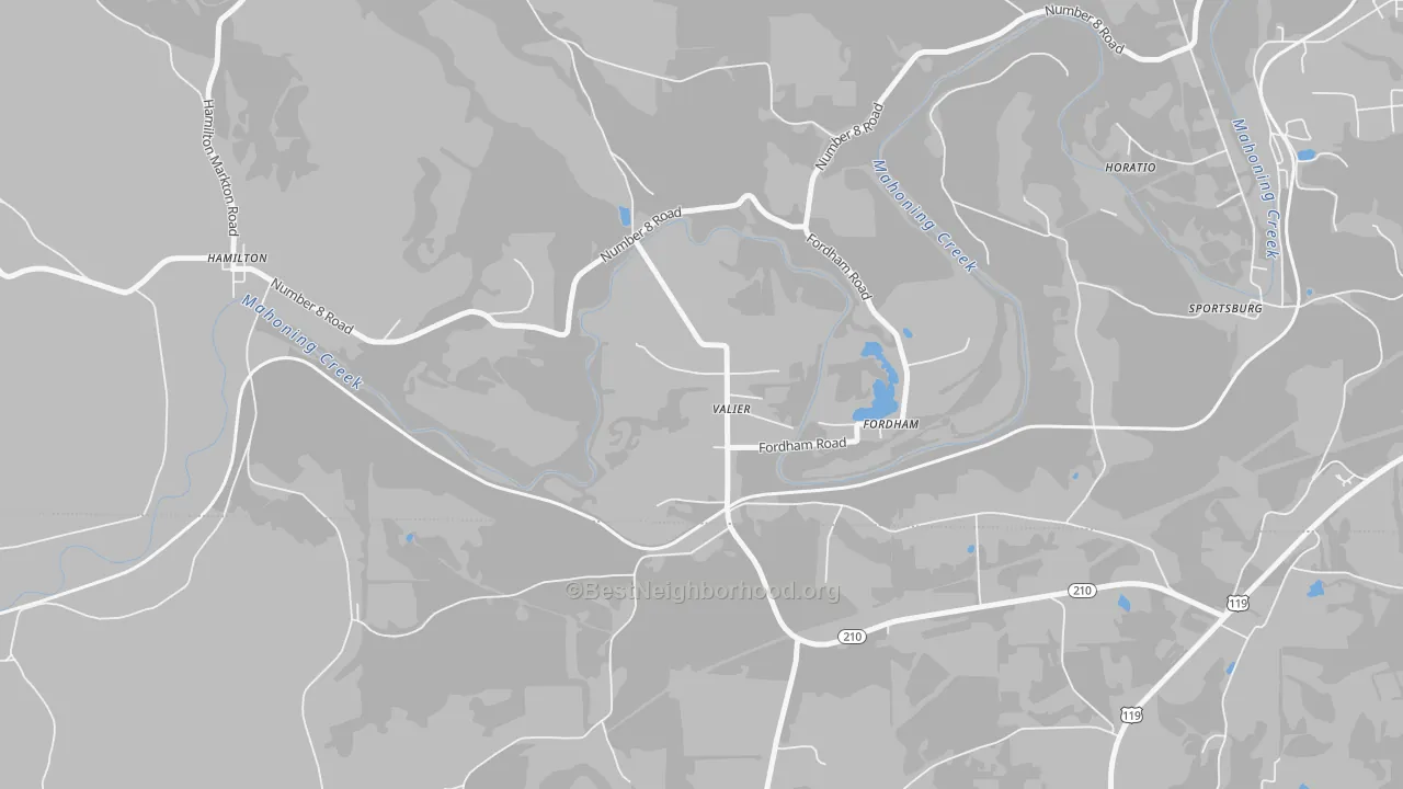 Transit Grade map of Valier, PA