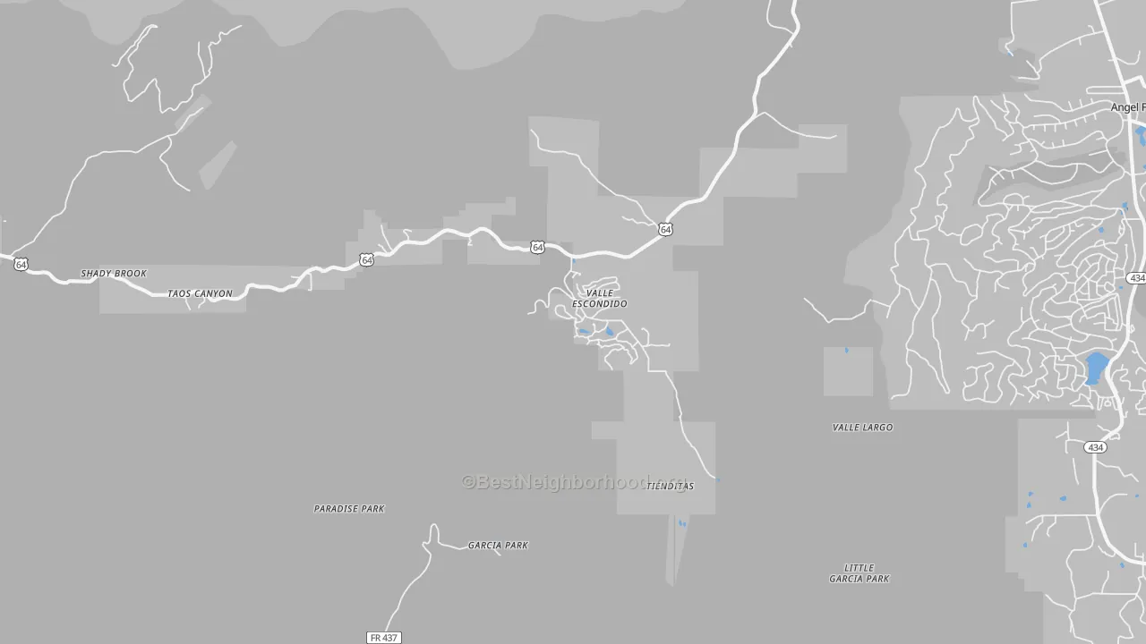 Transit Grade map of Valle Escondido, NM