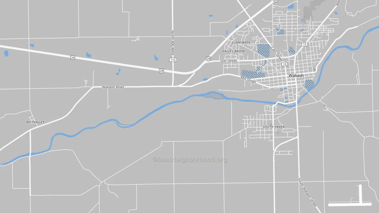 Transit Grade map of Valley Brook, IN