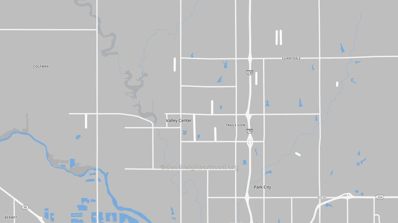 Transit Grade map of Valley Center, KS