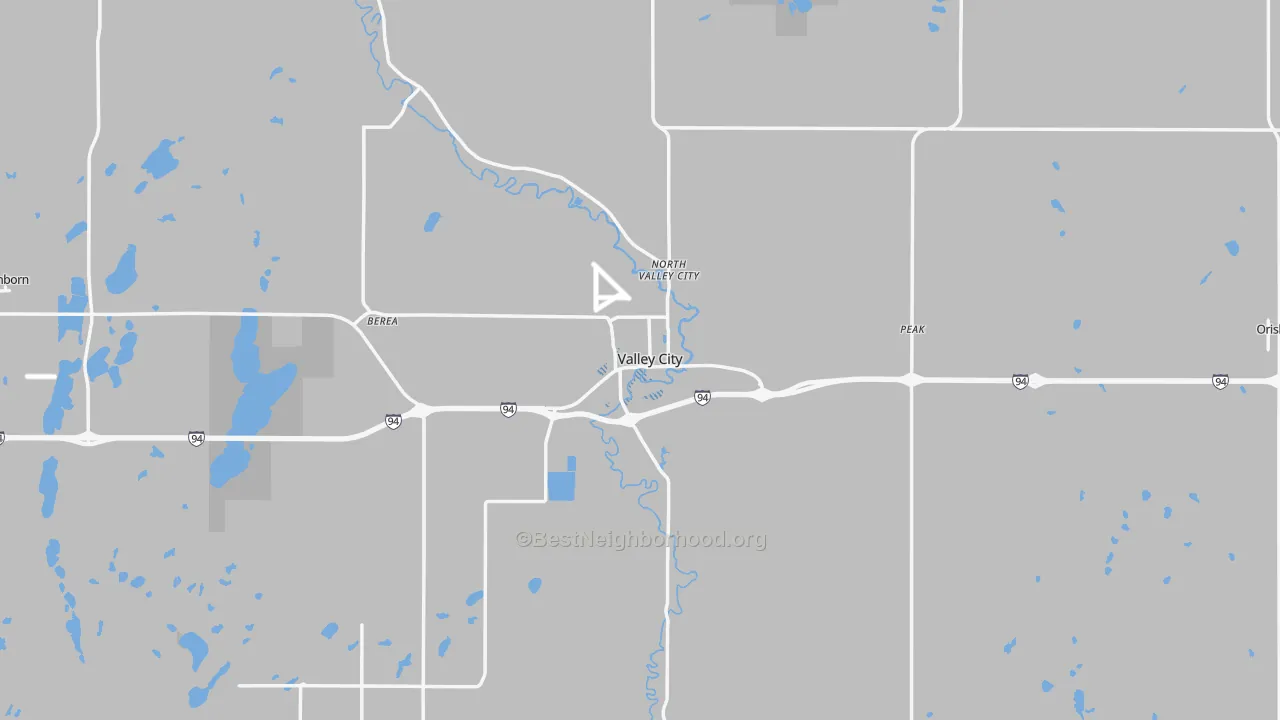 Transit Grade map of Valley City, ND