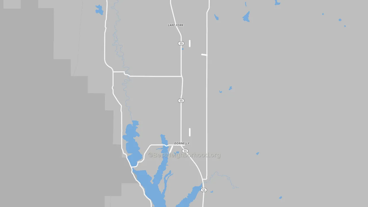 Transit Grade map of Valley County, ID