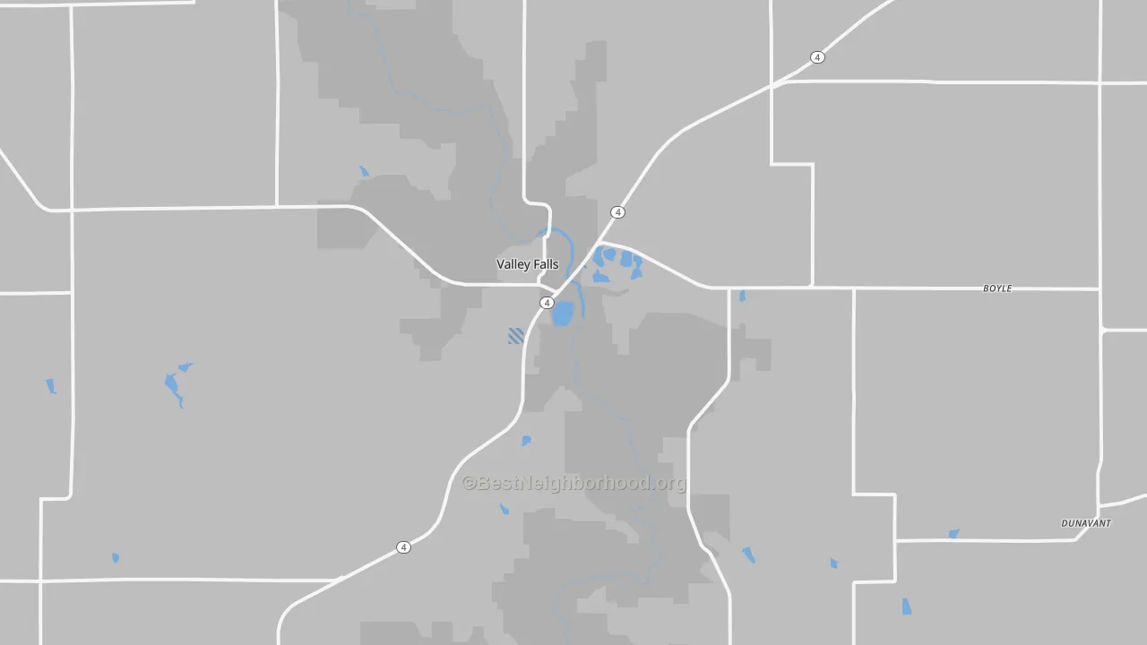 Transit Grade map of Valley Falls, KS