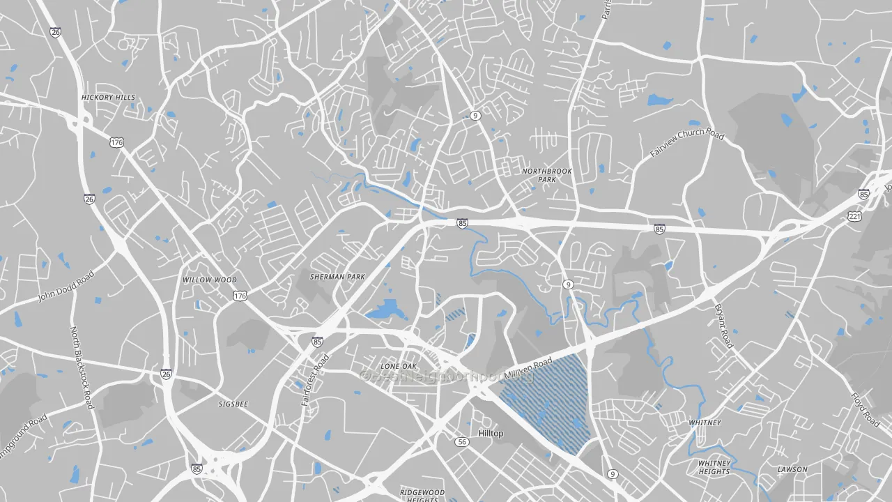 Transit Grade map of Valley Falls, SC