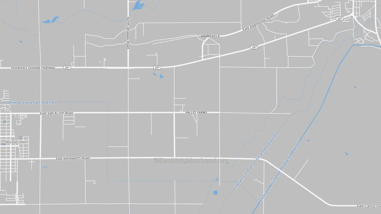 Transit Grade map of Valley Farms, AZ