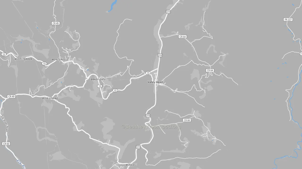 Transit Grade map of Valley Head, WV