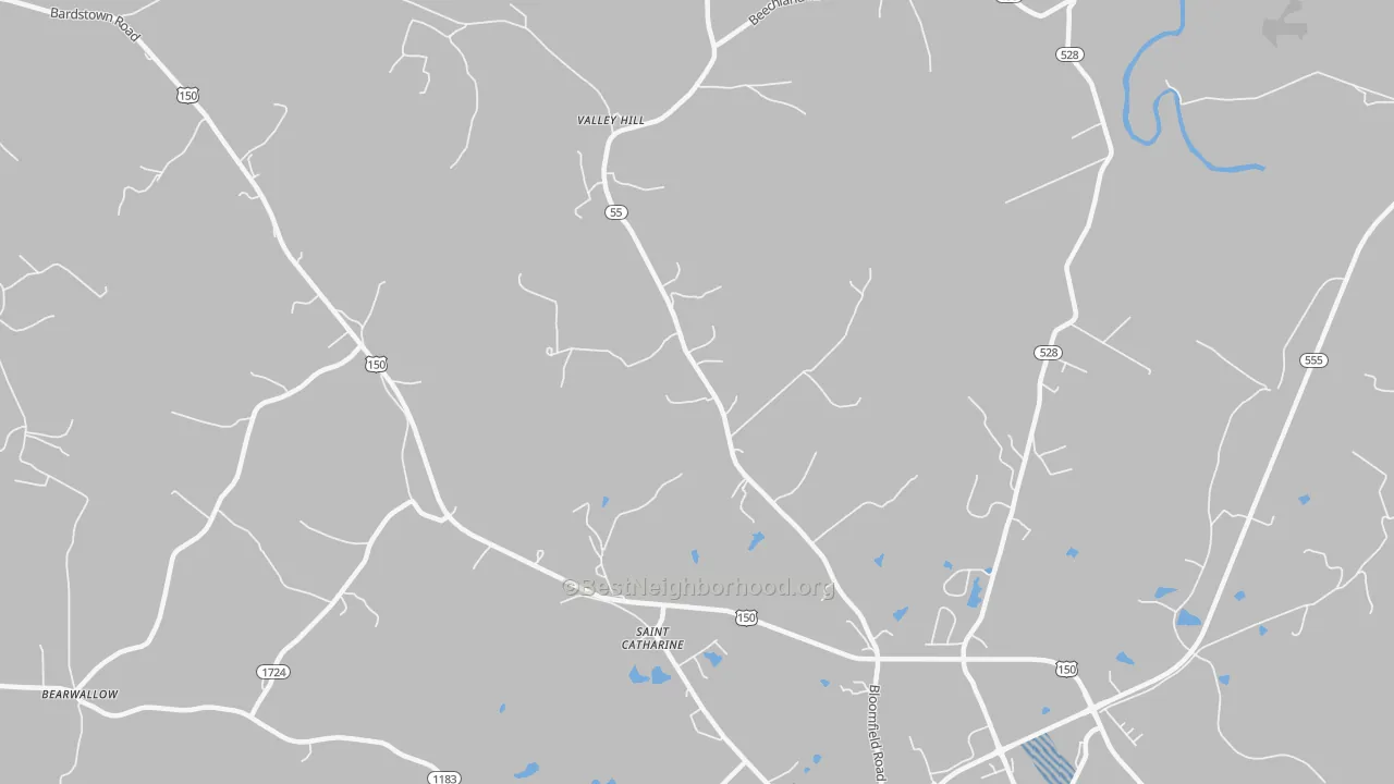 Transit Grade map of Valley Hill, KY