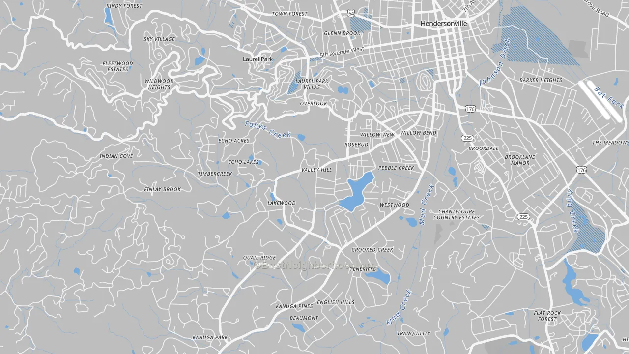 Transit Grade map of Valley Hill, NC